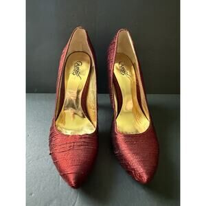 Carlos Santana Privilege Red Platform Pump Stiletto Heel Womens Size 8.5